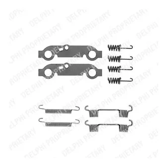 Kit d'accessoires, mâchoires de frein de stationnement DELPHI LY1013 pour MERCEDES-BENZ CLASSE S 450 SE.SEL - 224cv