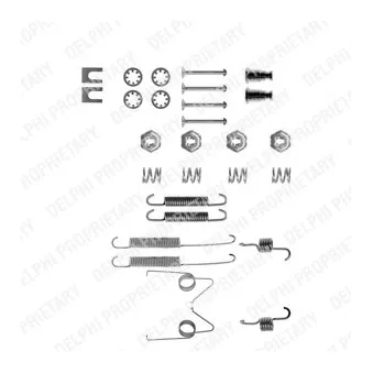 DELPHI LY1038 - Kit d'accessoires, mâchoire de frein