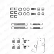 Kit d'accessoires, mâchoire de frein DELPHI [LY1053]