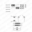 DELPHI LY1126 - Kit d'accessoires, mâchoire de frein