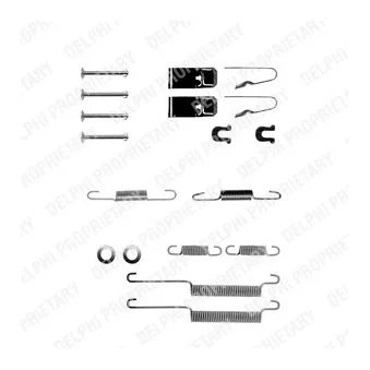 Kit d'accessoires, mâchoire de frein DELPHI LY1173