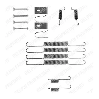 Kit d'accessoires, mâchoire de frein DELPHI LY1179