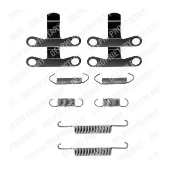 DELPHI LY1253 - Kit d'accessoires, mâchoires de frein de stationnement