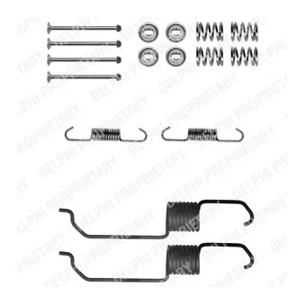 DELPHI LY1319 - Kit d'accessoires, mâchoire de frein