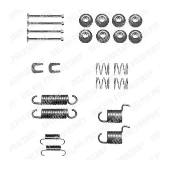 Kit d'accessoires, mâchoire de frein DELPHI LY1326