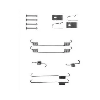 Kit d'accessoires, mâchoires de frein de stationnement DELPHI LY1388 pour NISSAN MICRA 1.5 DCI - 65cv
