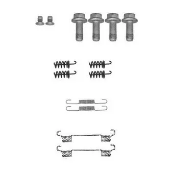 Kit d'accessoires, mâchoires de frein de stationnement DELPHI LY1396 pour FIAT PALIO S 63 AMG - 444cv