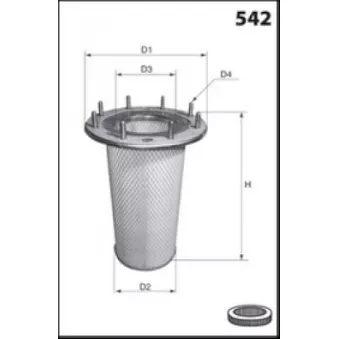 MISFAT R668 - Filtre à air secondaire