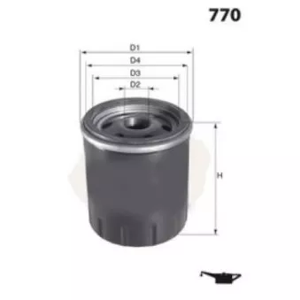 MISFAT Z637 - Filtre à huile