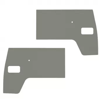 YOUNG PARTS 0552-005 - Panneaux de porte avant, PVC, gris, par paire