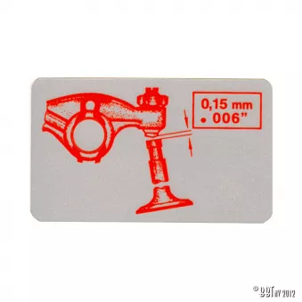 Sticker, jeu soupapes YOUNG PARTS 6204 pour VOLKSWAGEN TRANSPORTER - COMBI 2,0 - 69cv