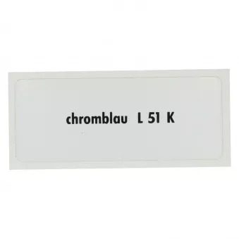 Sticker L 51 K, Chrome blue YOUNG PARTS 6290-015
