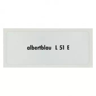 Sticker L 51 E, Albert blue YOUNG PARTS 6290-027