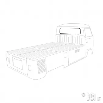 Joint vitre arrière, Pick up, A l'unité YOUNG PARTS 7409 pour VOLKSWAGEN TRANSPORTER - COMBI 1,5 - 44cv