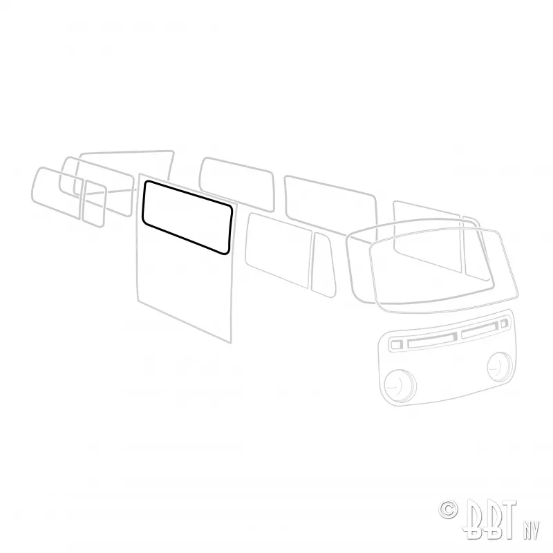 Joint fenêtre latérale au milieu 'Deluxe' (moulure alu) YOUNG PARTS 7517-100 - Visuel 1