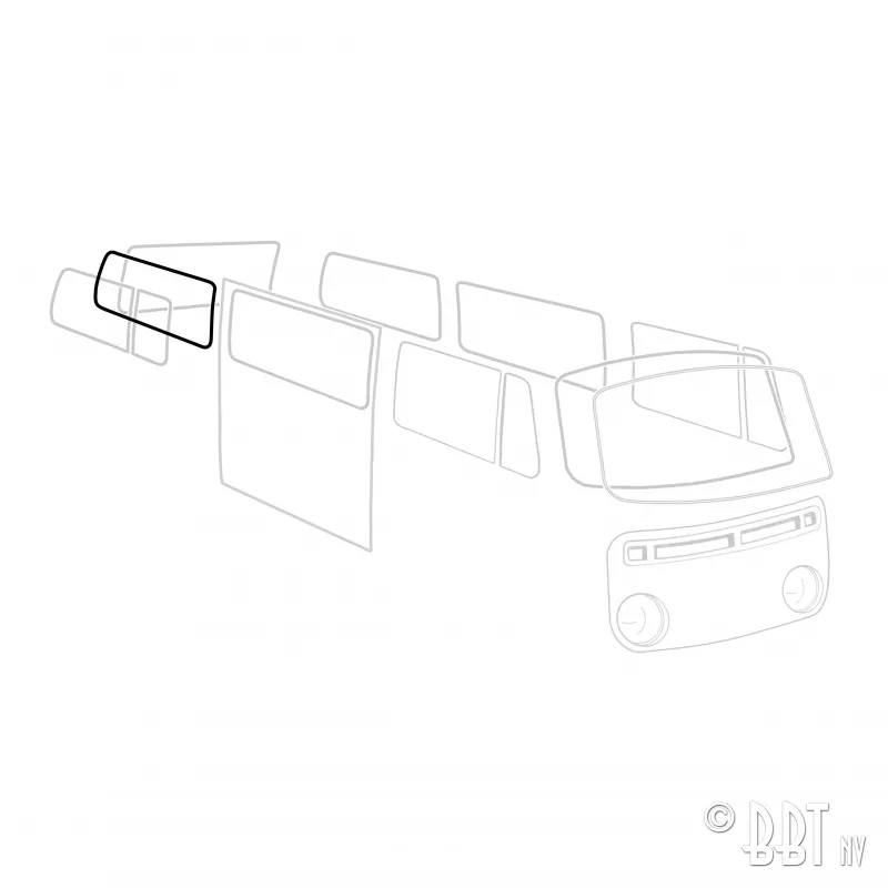 Joint fenêtre latérale arrière 'Deluxe' (moulure alu) YOUNG PARTS 7517-200 - Visuel 1