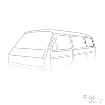 Joint vitre latérale arrière 'Deluxe' (moulure plastique) YOUNG PARTS 7606-100