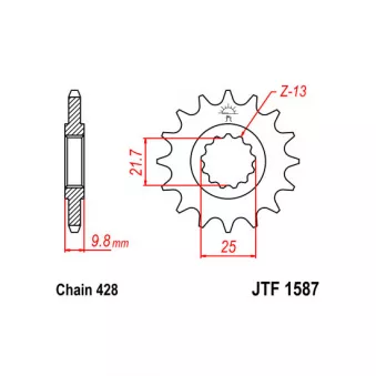 pignon de chaîne JT JTF1587.16