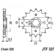 JT JTF337.12 - pignon de chaîne