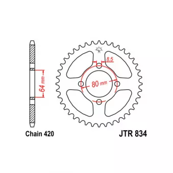 Couronne, pignon de moto JT JTR834.31