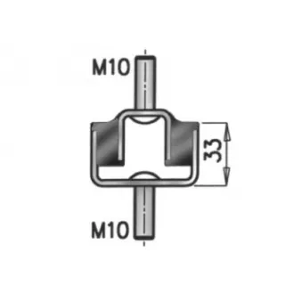 Support, système d'échappement DINEX 69804