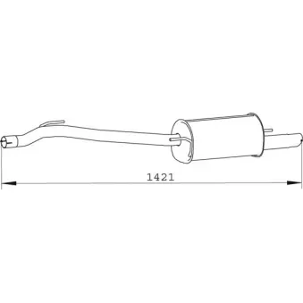 Silencieux arrière DINEX 74373
