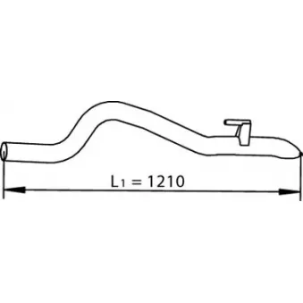 Tuyau d'échappement DINEX 74603