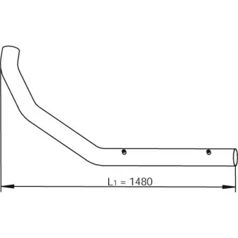 collecteur d'échappement DINEX 47708 pour MAN L2000 9,225 LC,9,225 LLC, LRC, LLRC - 220cv