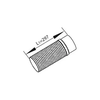 Tuyau flexible, échappement DINEX 48213 pour MAN F2000 41,403 VFK, VF-HK, VF-KI - 400cv