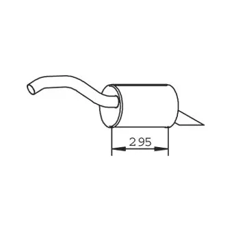 Silencieux arrière DINEX 73332