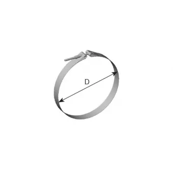collier, système d'échappement DINEX 95407