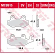 TRW MCB615SRM - Jeu de 2 plaquettes de frein avant