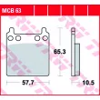 TRW MCB63 - Jeu de 2 plaquettes de frein arrière