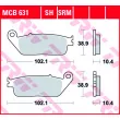 TRW MCB631 - Jeu de 2 plaquettes de frein arrière