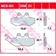 TRW MCB664 - Jeu de 2 plaquettes de frein avant