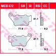 TRW MCB672SI - Jeu de 2 plaquettes de frein avant