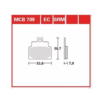 Jeu de 2 plaquettes de frein avant TRW MCB709EC pour APRILIA SCARABEO Scarabeo AC 50 CatCon, - 3cv