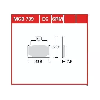 TRW MCB709SRM - Jeu de 2 plaquettes de frein avant
