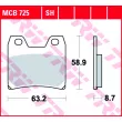 TRW MCB725SH - Jeu de 2 plaquettes de frein avant