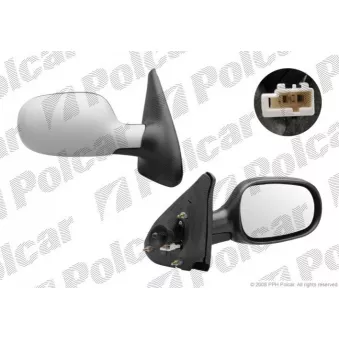 Rétroviseur extérieur Polcar 6011521M pour RENAULT MEGANE 2.0 16V - 147cv