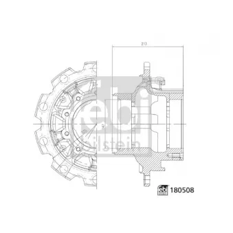Moyeu de roue arrière FEBI BILSTEIN 180508 pour SCANIA P,G,R,T - series G 440 - 441cv