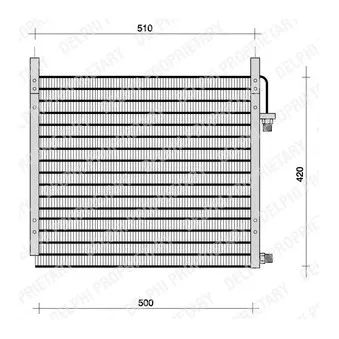 DELPHI TSP0225003 - Condenseur, climatisation