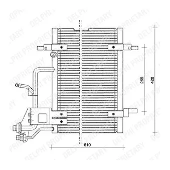 Condenseur, climatisation DELPHI TSP0225011 pour VOLKSWAGEN PASSAT 1.8 - 125cv