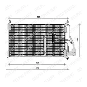 Condenseur, climatisation DELPHI TSP0225048 pour OPEL VECTRA 2.0 - 100cv