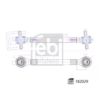 Triangle ou bras de suspension (train arrière) FEBI BILSTEIN 182029 pour DAF CF FT 410 - 408cv
