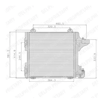 Condenseur, climatisation DELPHI TSP0225089 pour RENAULT CLIO 1.2 - 54cv
