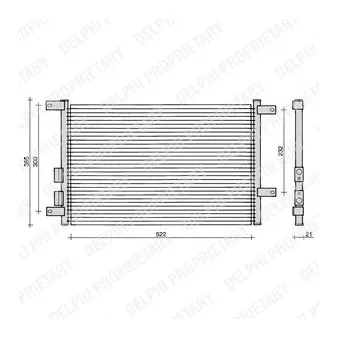 DELPHI TSP0225108 - Condenseur, climatisation