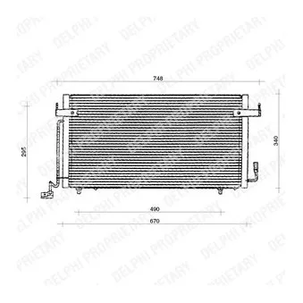 Condenseur, climatisation DELPHI TSP0225117 pour CITROEN XSARA 1.8 D - 58cv