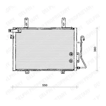 Condenseur, climatisation DELPHI TSP0225133 pour RENAULT KANGOO D 65 1.9 - 64cv