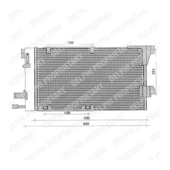 Condenseur, climatisation DELPHI TSP0225196 pour OPEL ASTRA 1.6 16V - 101cv